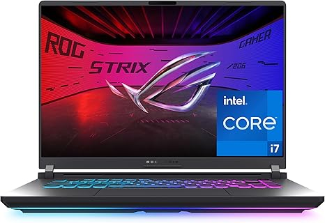 ASUS ROG Strix G16 (2025) portátil para juegos, pantalla FHD+ de 16” 16:10 165Hz/3ms, unidad de procesamiento de gráficos GeForce RTX™ 5060, procesador Intel® Core™ i7 14650HX, 16 GB DDR5, SSD Gen 4